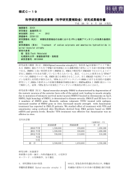 研究成果報告書 - KAKEN - 科学研究費助成事業データベース