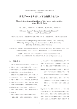 筋電データを考慮した下肢筋張力推定法