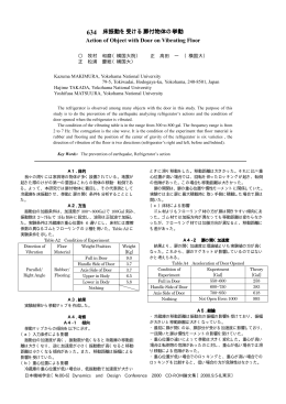 床振動を受ける扉付物体の挙動 Action of Object with