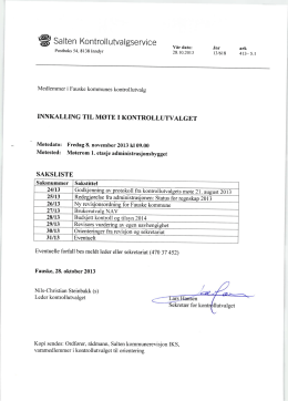 Innkalling - Fauske kommune
