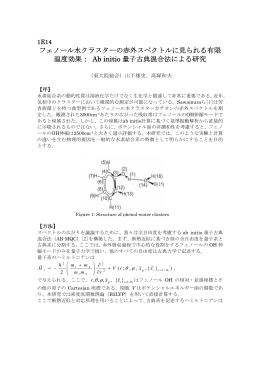 フェノール水クラスターの赤外スペクトルに見られる有限 温度効果： Ab