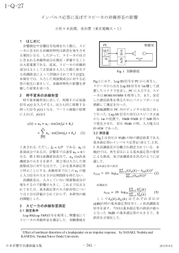 インパルス応答に及ぼすスピーカーの非線形歪の影響