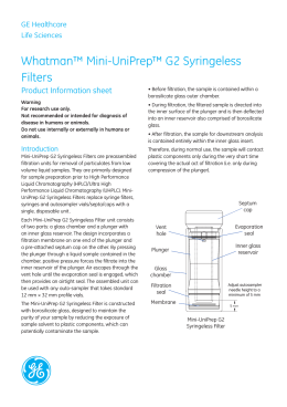 Whatman&trade; Mini-UniPrep&trade; G2 Syringeless Filters