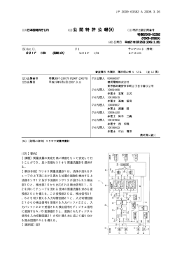 JP 2009-63382 A 2009.3.26 10 (57)【要約】 【課題】質量流量の測定を