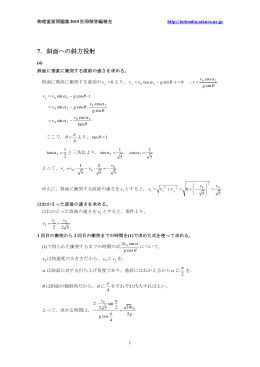 007 斜面への斜方投射 20150402
