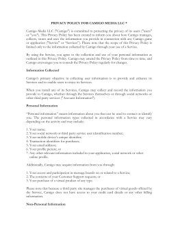 Privacy Policy - Camigo Media (Multi Language)