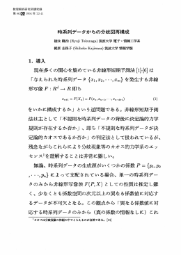 時系列データからの分岐図再構成