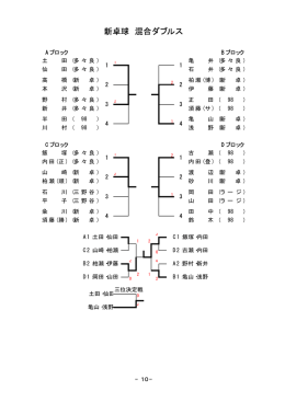 新卓球 混合ダブルス