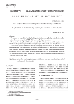 炭素繊維プレートによる接着補強山形鋼圧縮材の解析的