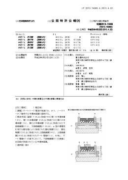 JP 2013-74069 A 2013.4.22 10 (57)【要約】 （修正有）