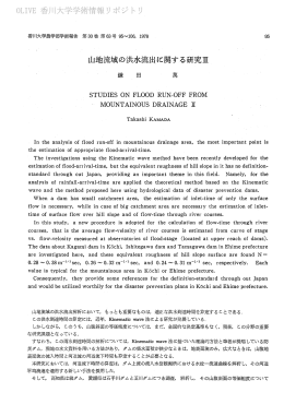 山地流域の洪水流出に関する研究立