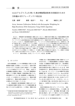 SAGE アルゴリズムを用いた高分解能電波到来