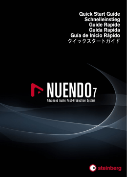 Nuendo 7 &ndash; Quick Start Guide