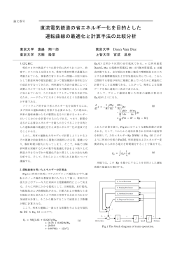 直流電気鉄道の省エネルギーを目的とした運転曲線の最適化と計算手法