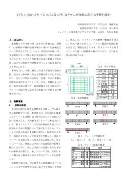 先行ひび割れを有する RC 床版の押し抜きせん断