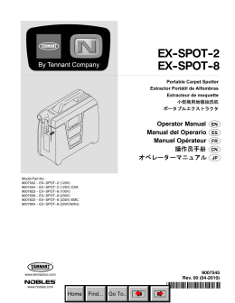 EX-SPOT-2, EX-SPOT-8 Operator Manual