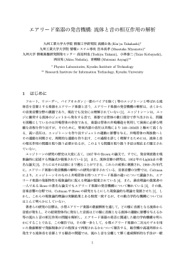 エアリード楽器の発音機構: 流体と音の相互作用の解析