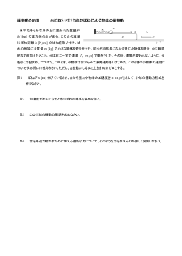 単振動の応用 台に取り付けられたばねによる物体の単振動