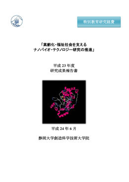 「高齢化・福祉社会を支える ナノバイオ・テクノロジー研究の推進」 平成