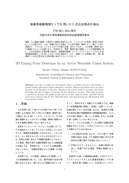 3D Gazing Point Detection by an Active Wearable Vision