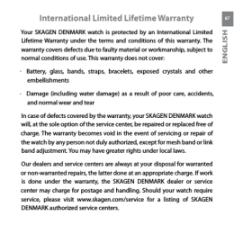 International Limited Lifetime Warranty