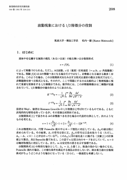 波動現象における 1/2 階微分の役割 208