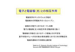 電子と光（電磁場）