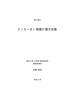 ナノカーボン物質の電子状態
