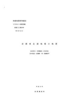 京 都 東 北 部 地 域 の 地 質