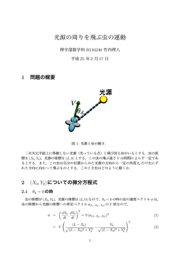 光源の周りを飛ぶ虫の運動