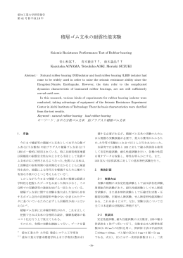 積層ゴム支承の耐震性能実験