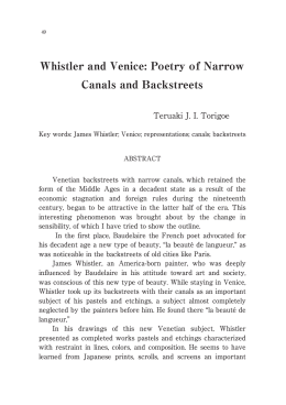 Poetry of Narrow Canals and Backstreets