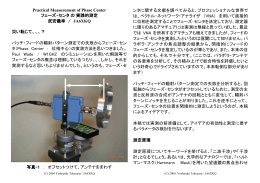 Practical Measurement of Phase Center フェーズ・センタの実践