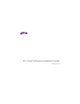 Pro Tools Software Installation Guide