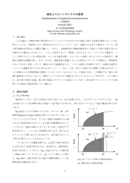 磁性とスピントロニクスの基礎 Fundamentals of
