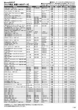 Mumaカタログ 【セット商品：楽譜＋MIDIデータ】