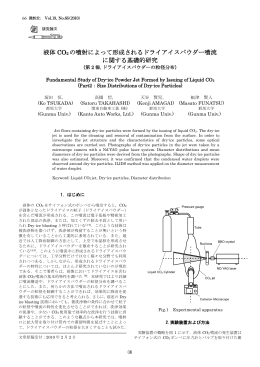 液体CO2 の噴射によって形成されるドライアイスパウダー噴流に関する