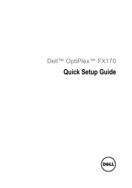 Dell FX170 Quick Setup Guide