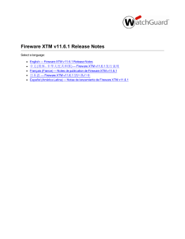 Fireware XTM v11.6.1 Release Notes