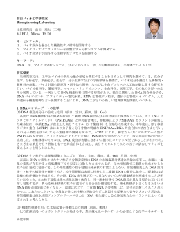 研究年報 前田バイオ工学研究室 Bioengineering Laboratory 主任