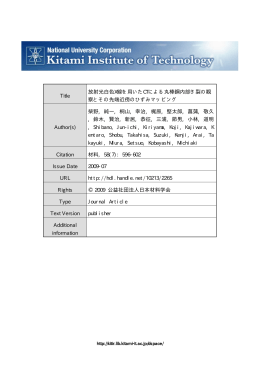 2009.07_放射光白色X線を用いたCTによる丸棒鋼内部き裂の観察と
