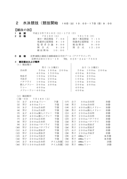 2 水泳競技（競技開始 - 長野県中学校体育連盟