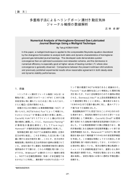 多重格子法によるヘリングボーン溝付き動圧気体ジャーナル軸受