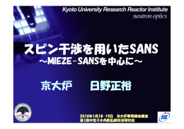 中性子スピン干渉を用いたSANS