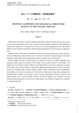 富山トラフの変動地形・地殻構造調査T