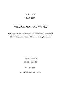 帰還型 CDMA の誤り率の推定