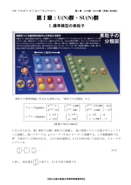 第1章：U(N)群・SU(N)群