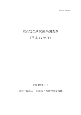 安研審 2-8 - 日本原子力研究開発機構