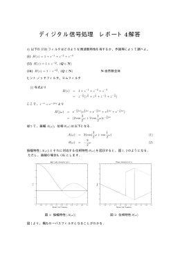 ディジタル信号処理 レポート4解答