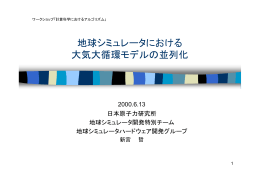 地球シミュレータにおける 大気大循環モデルの並列化